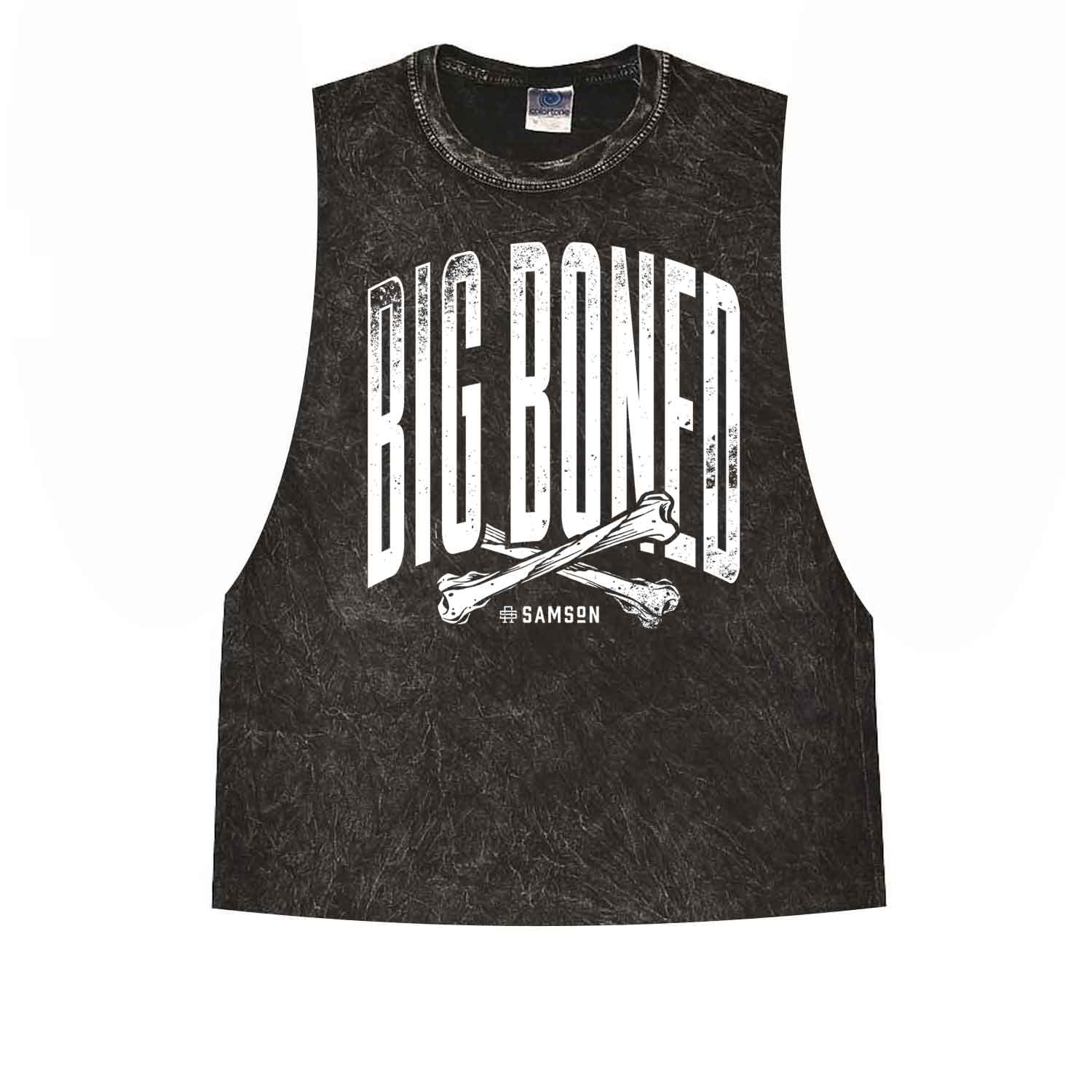 Big Boned Ladies Washed Cut Off Tank