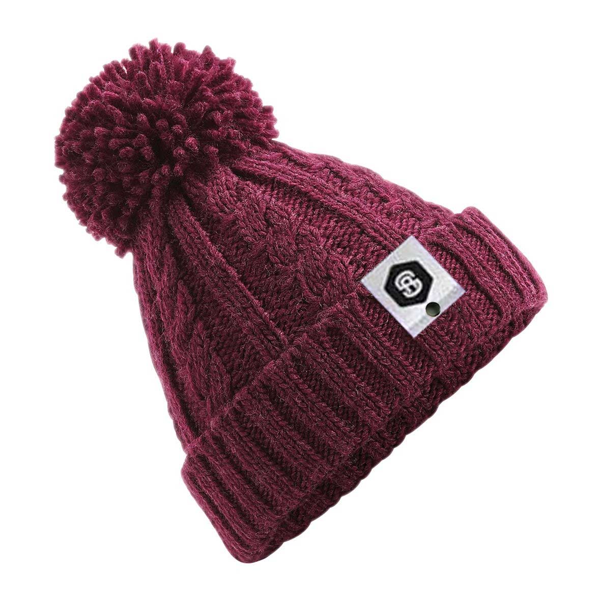 Cable Knit POM POM Beanie - Image 3