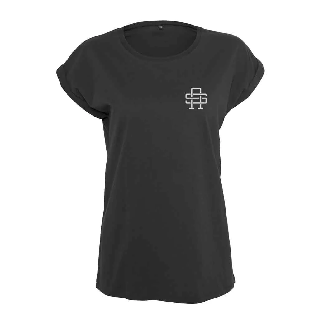 Coffee Because Crack Is For Wimps Ladies Shoulder Tee - Image 2