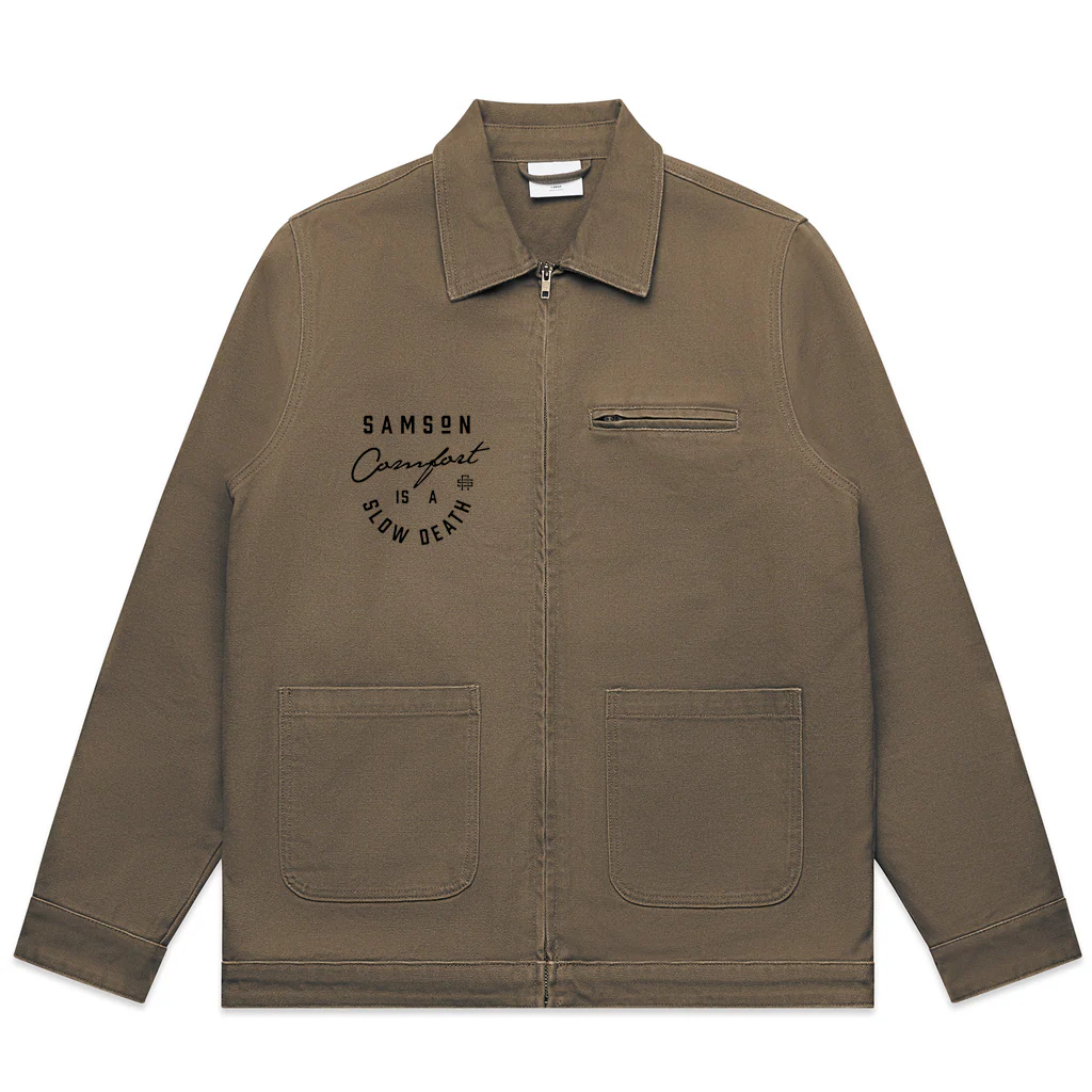 Heavy Canvas Jacket - Comfort Is A Slow Death - Walnut - Image 4