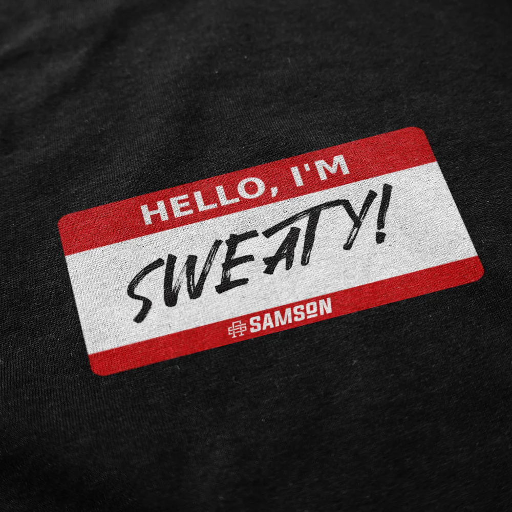 Hello I'm Sweaty - Muscle Tee - Image 2