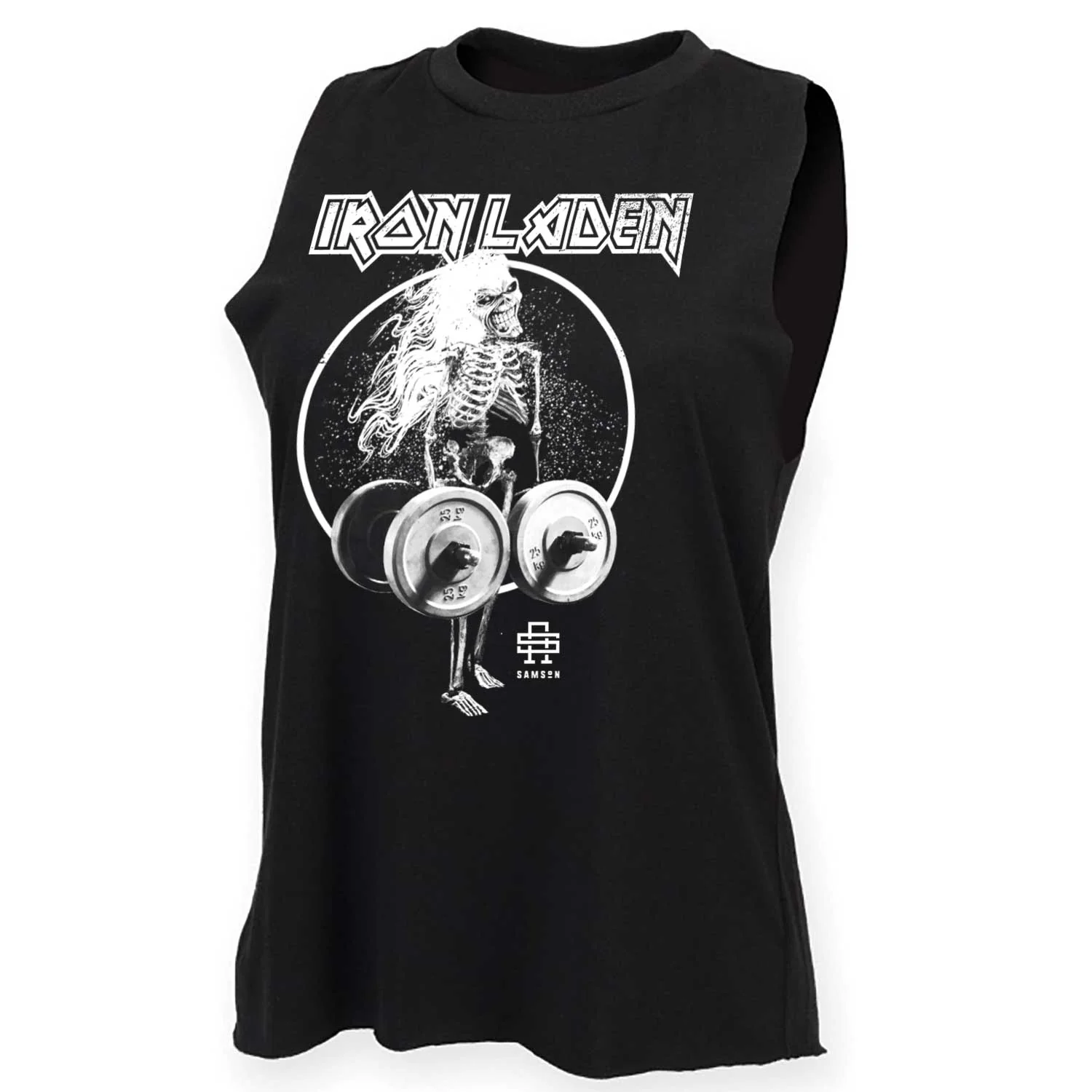 Iron Laden Ladies Cut Off Tank