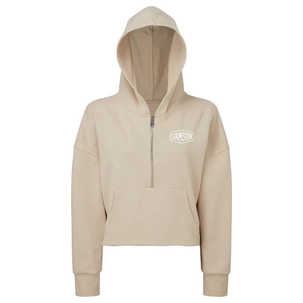 Ladies Cropped Hoodie With Zip - Image 3