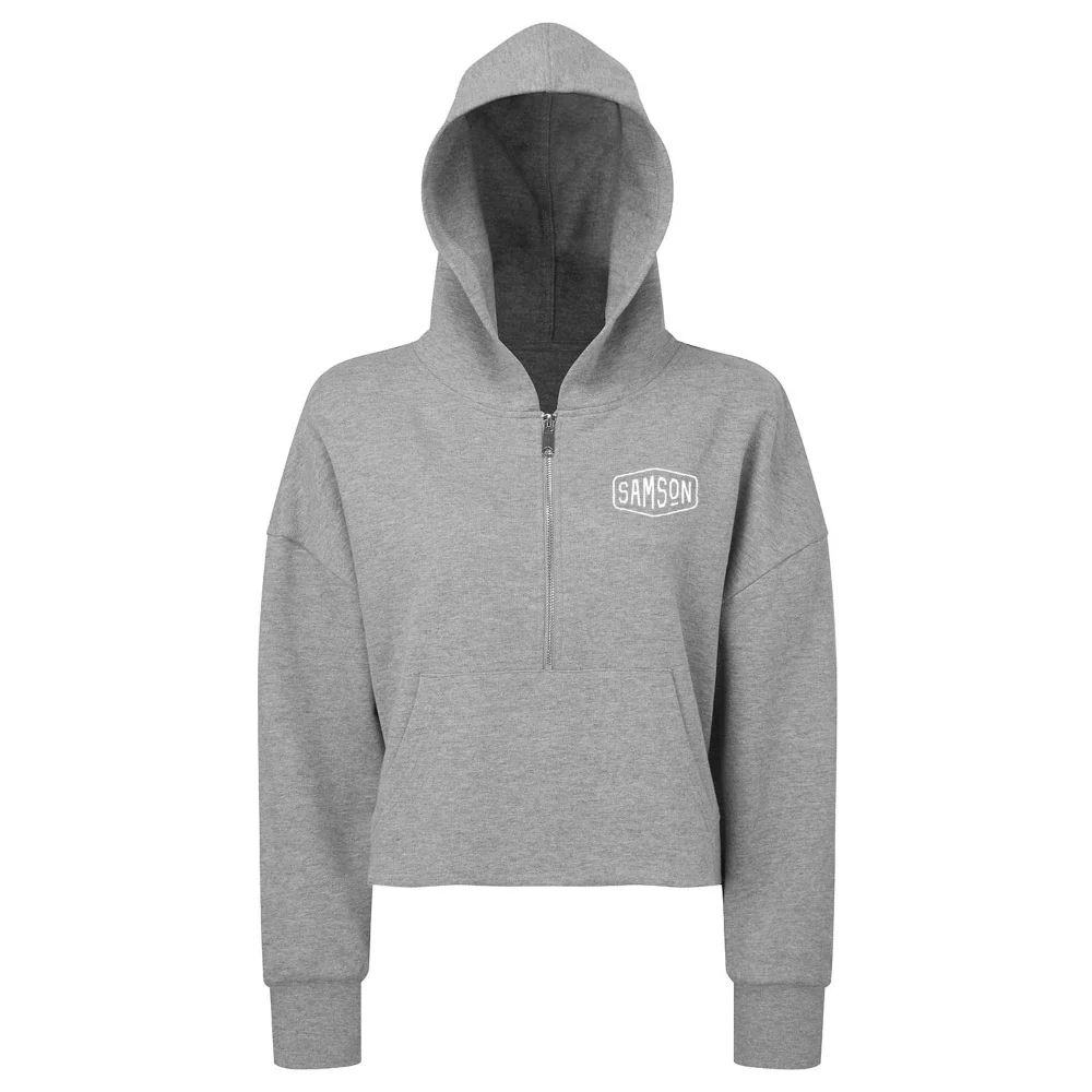 Ladies Cropped Hoodie With Zip - Image 4