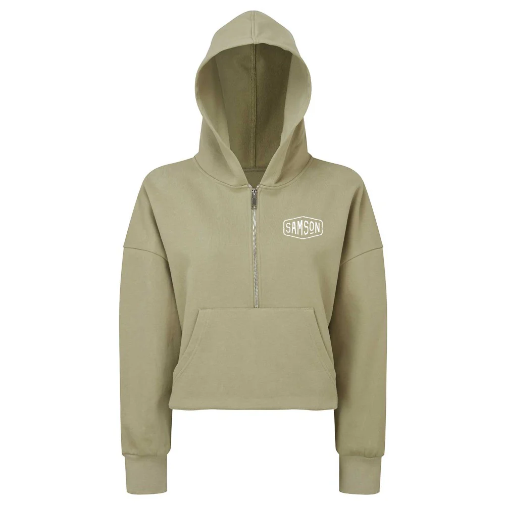 Ladies Cropped Hoodie With Zip - Image 5