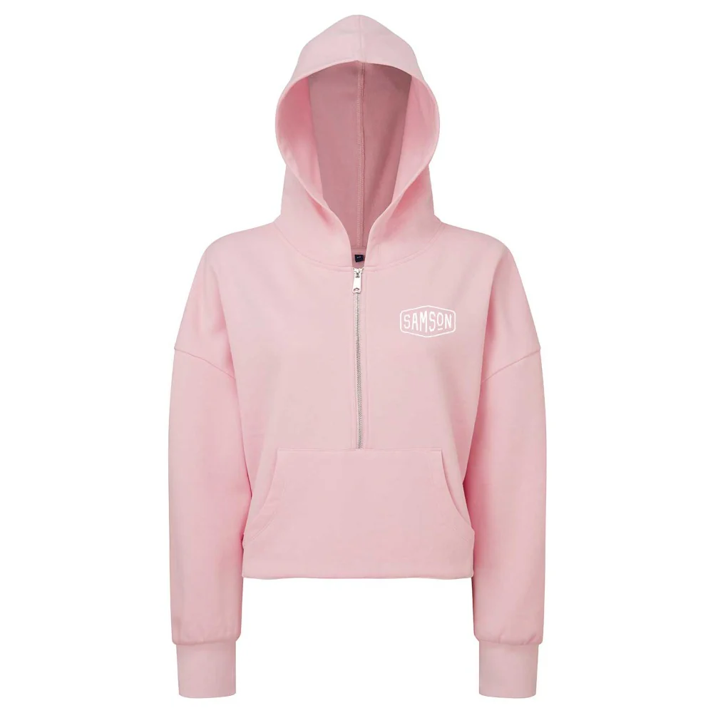 Ladies Cropped Hoodie With Zip - Image 6