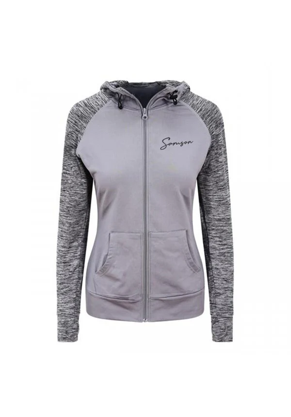 LADIES SIGNATURE ZIP HOODIE - GREY