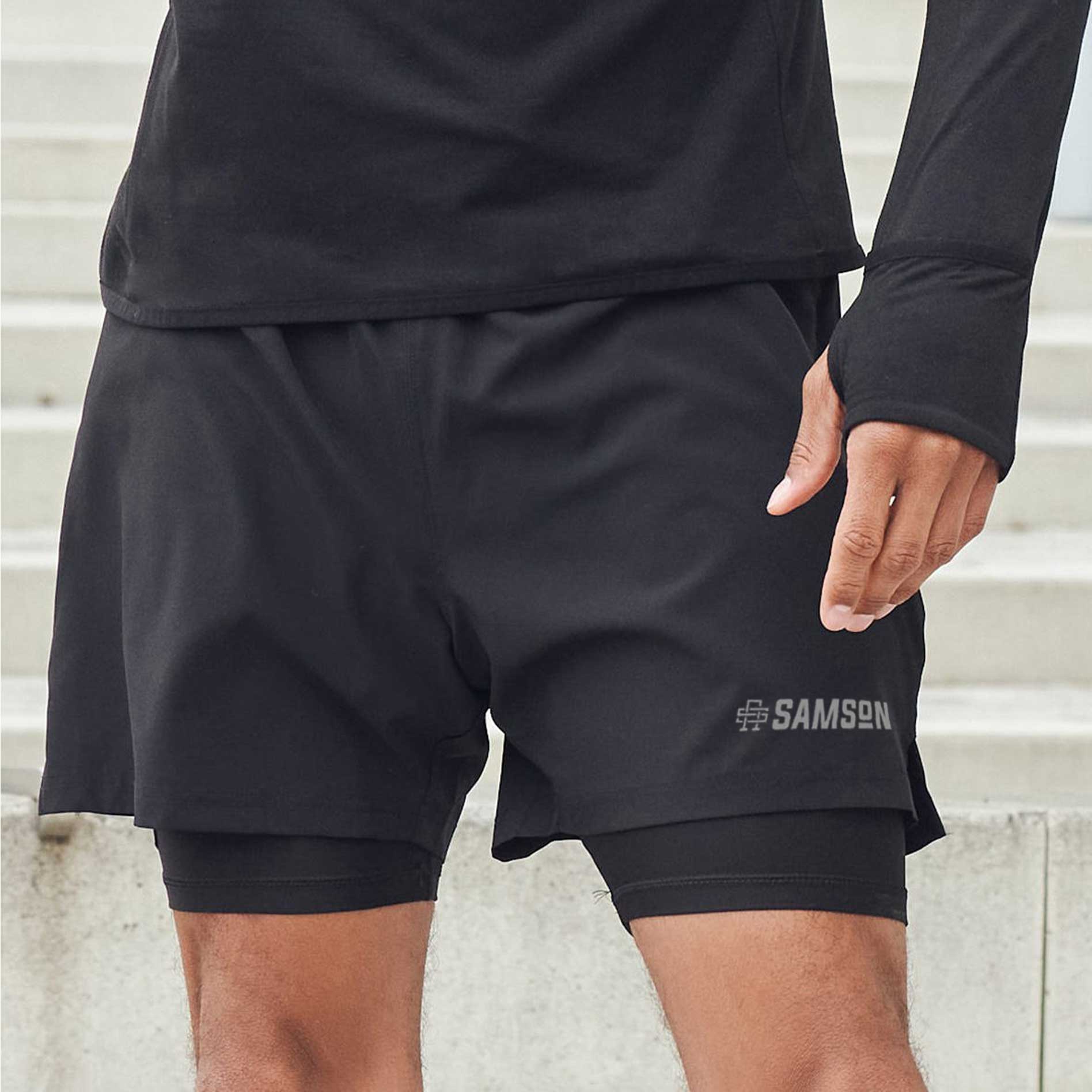Men's Double Layer Functional Shorts - Image 4