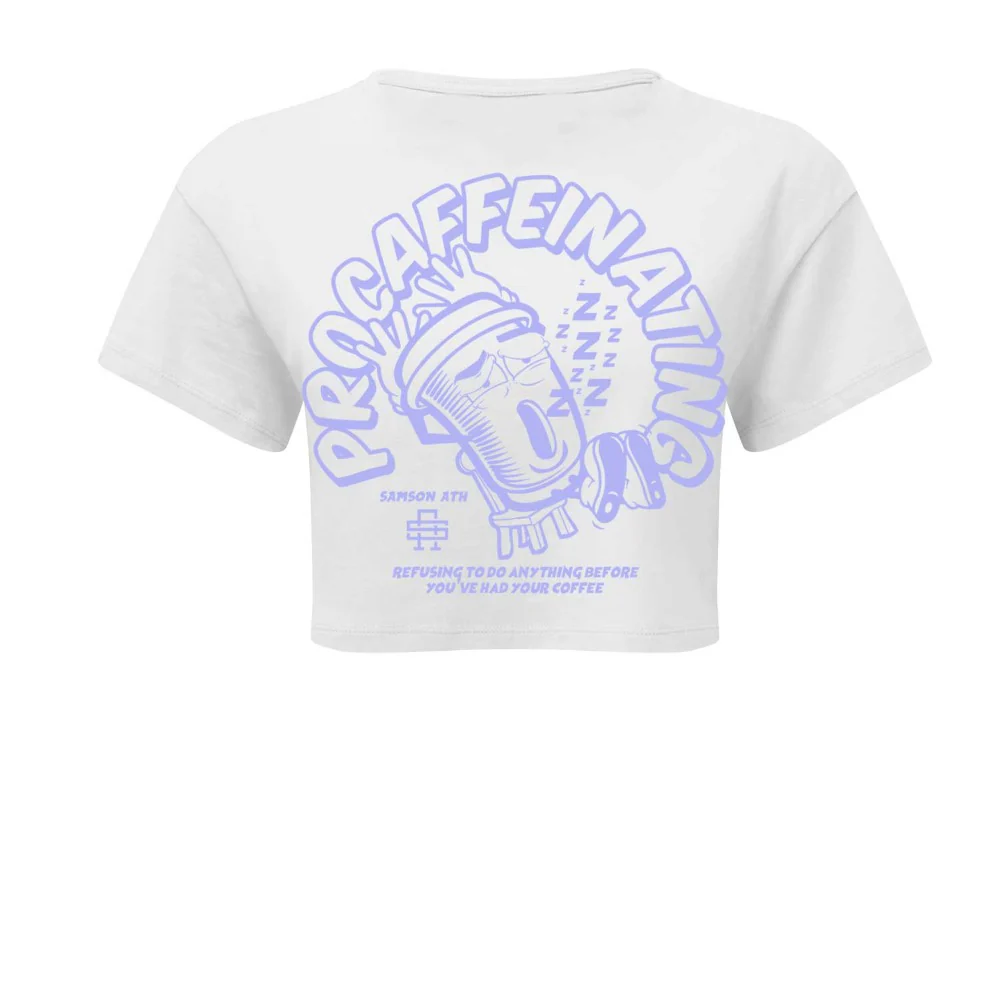 Procaffeinating Ladies Cropped Tee - Image 3