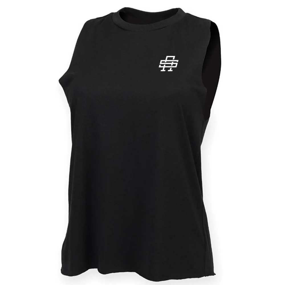 Rise And Grind Ladies Cut Off Tank - Image 2