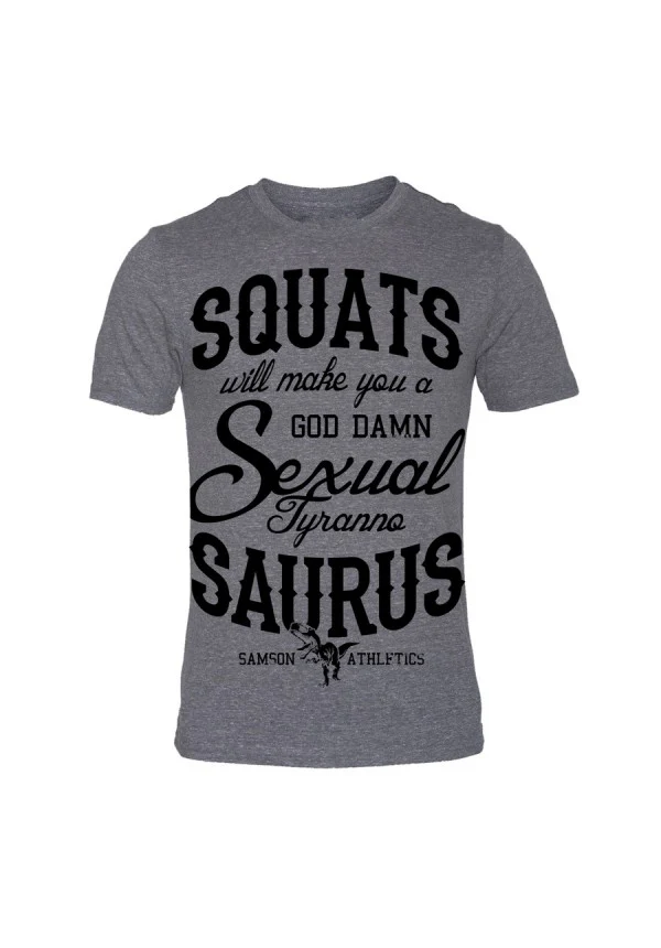 SEXUAL TYRANNOSAURUS - GREY TRIBLEND TEE