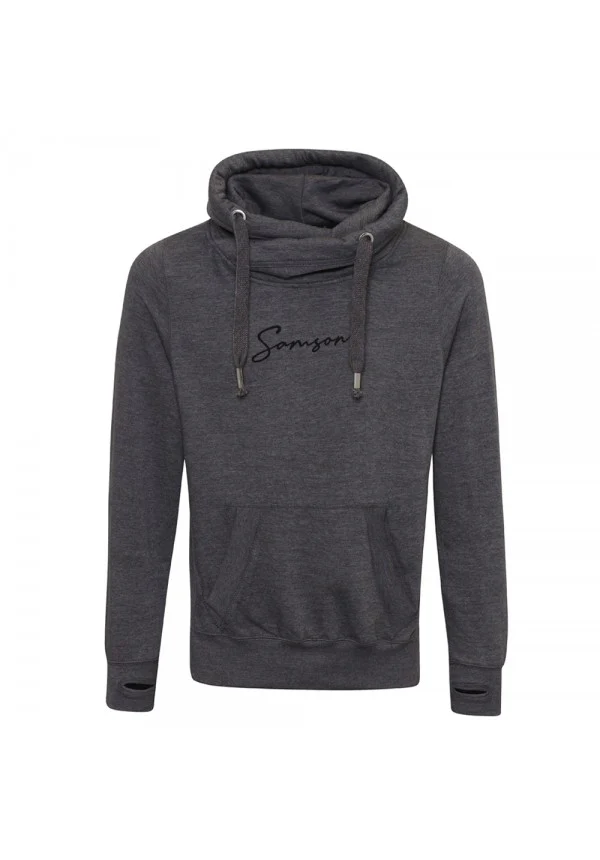 SIGNATURE CROSSOVER HOODIE - CHARCOAL