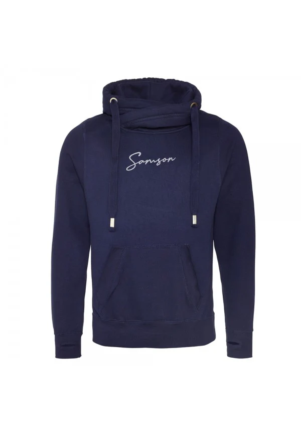 SIGNATURE CROSSOVER HOODIE - NAVY