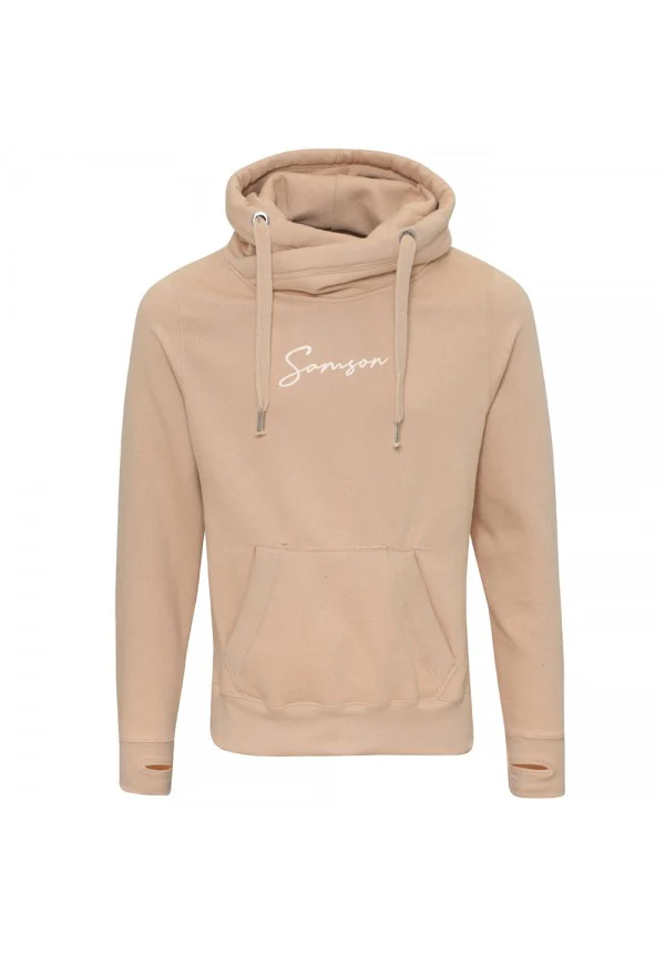 SIGNATURE CROSSOVER HOODIE - NUDE