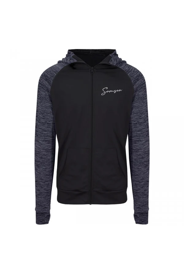 SIGNATURE PERFORMANCE ZIP HOODIE - BLACK