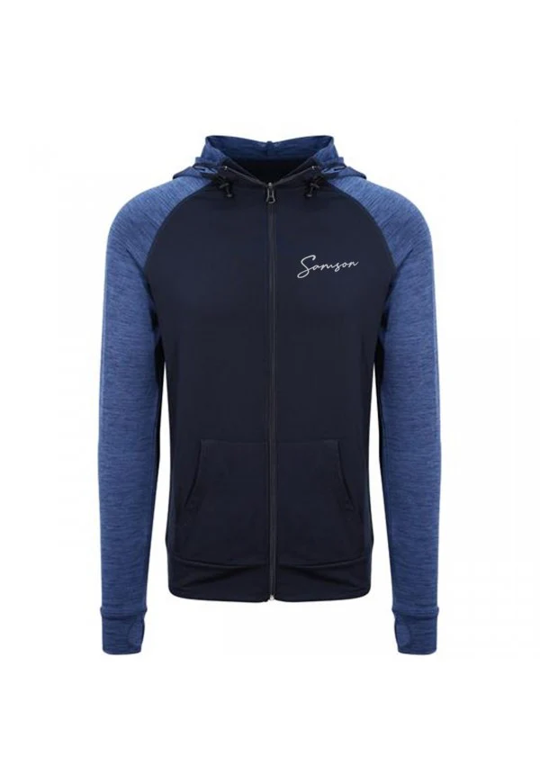 SIGNATURE PERFORMANCE ZIP HOODIE - NAVY