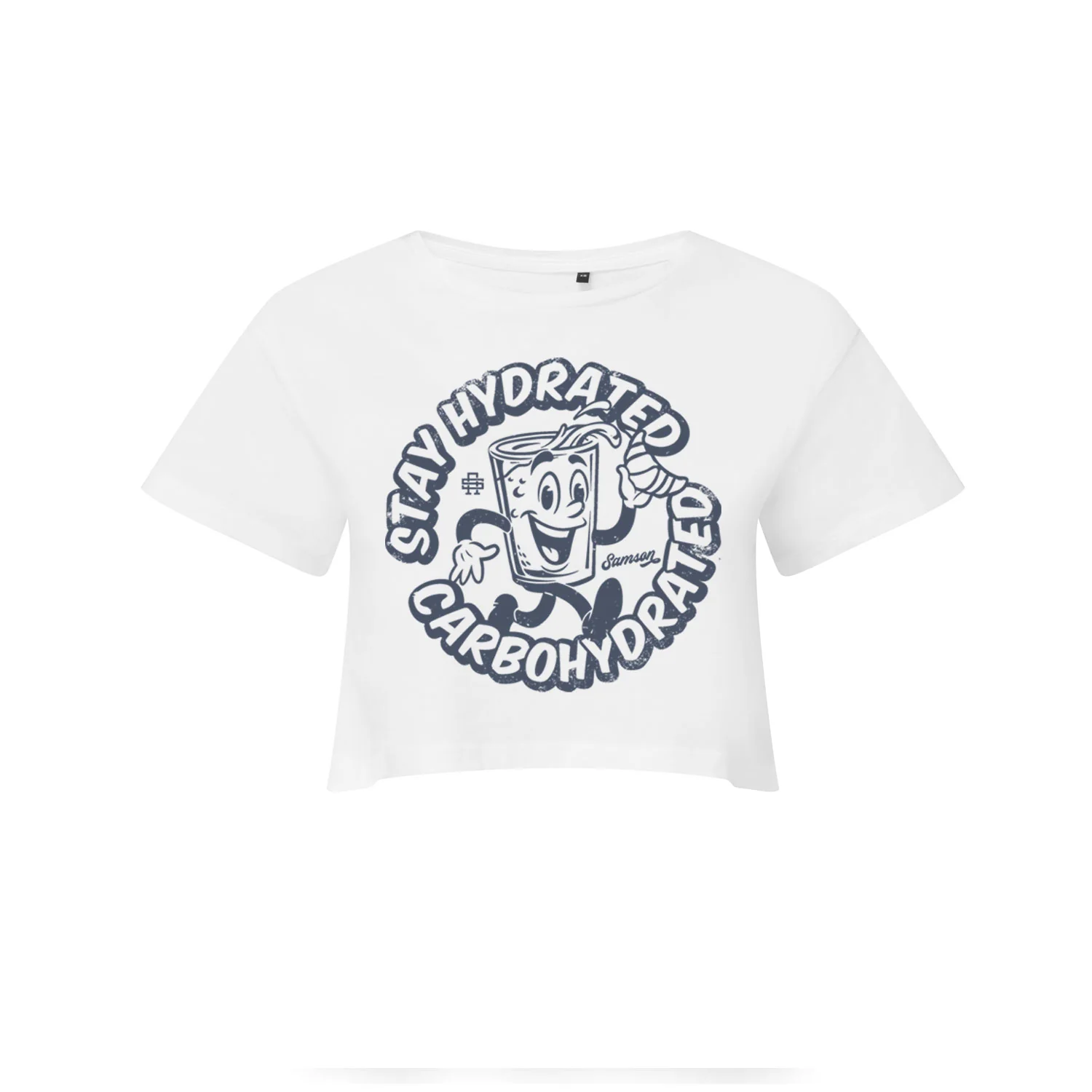 Stay Hydrated Carbohydrated - Ladies Cropped Tee