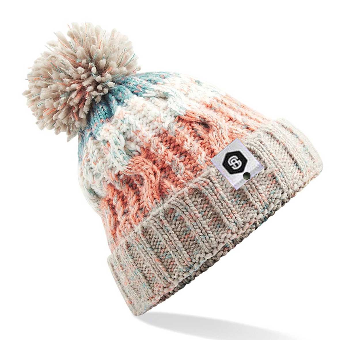 Stripe Pom-Pom Beanie - Image 3