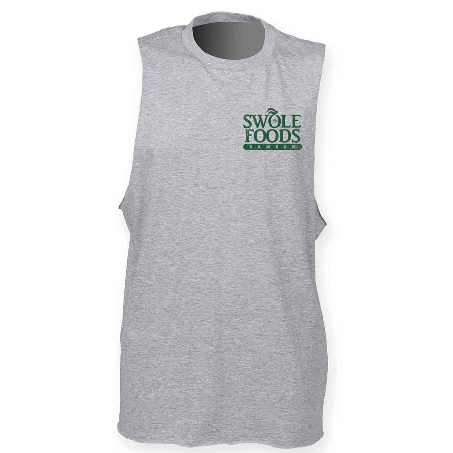 SwoleFoods Mens Gym Tank Top Grey - Image 2