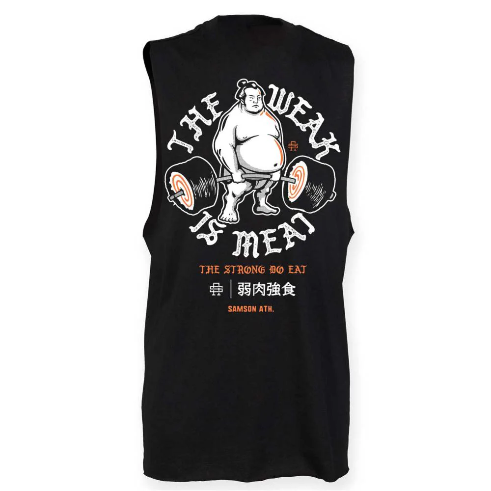 The Weak Is Meat Mens Cut Off Tank Top